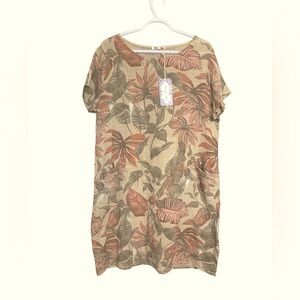 Mamma Mia NWT Made in Italy Light Weave Airy Cotton Summer Dress w Pockets